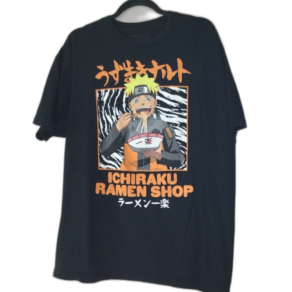 Naruto T-Shirt Men’s Size 2XL Black Shippuden Collection Ichiraku Ramen Shop